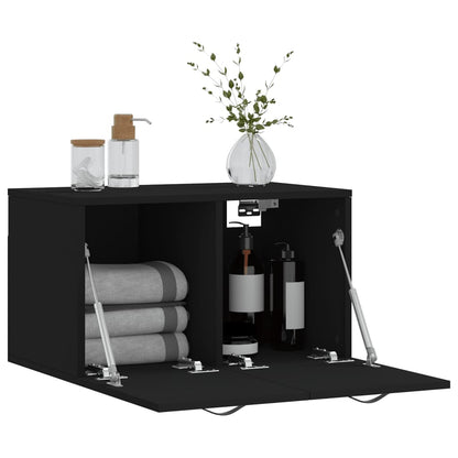 vidaXL Armoire murale Noir 60x36,5x35 cm Bois d'ingénierie