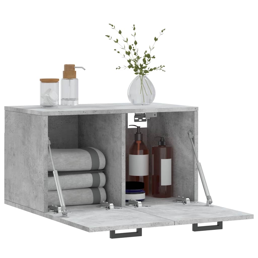 vidaXL Armoire murale gris béton 60x36,5x35 cm Aggloméré