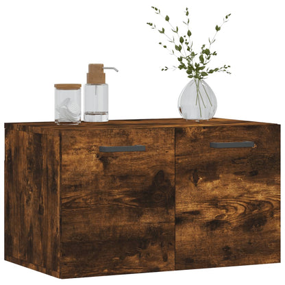 vidaXL Meuble haut mural chêne fumé 60x36,5x35 cm bois d'ingénierie