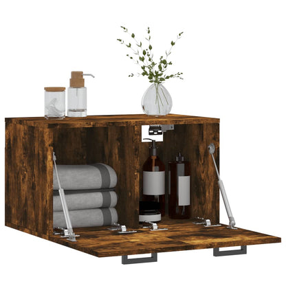 vidaXL Meuble haut mural chêne fumé 60x36,5x35 cm bois d'ingénierie
