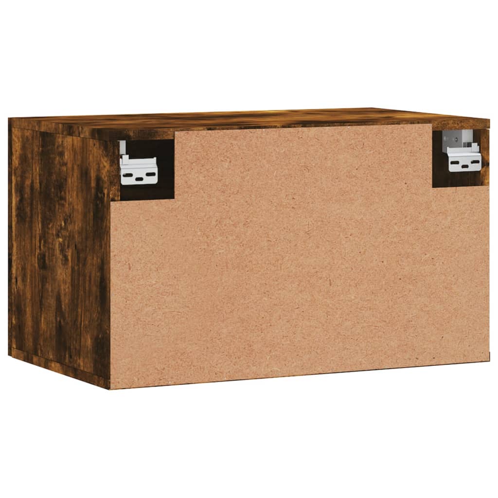 vidaXL Meuble haut mural chêne fumé 60x36,5x35 cm bois d'ingénierie