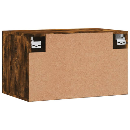 vidaXL Meuble haut mural chêne fumé 60x36,5x35 cm bois d'ingénierie