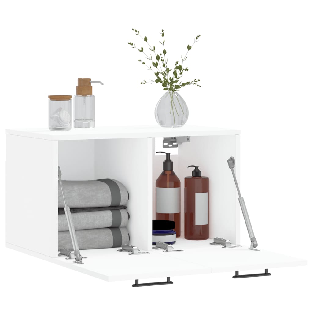 vidaXL Armoire murale blanche 60x36,5x35 cm en bois d'ingénierie