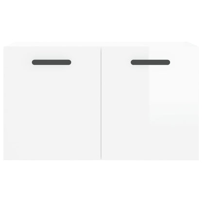 vidaXL Armoire murale blanc brillant 60x36,5x35 cm Aggloméré