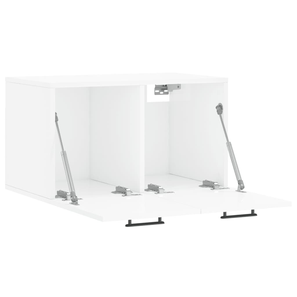 vidaXL Armoire murale blanc brillant 60x36,5x35 cm Aggloméré