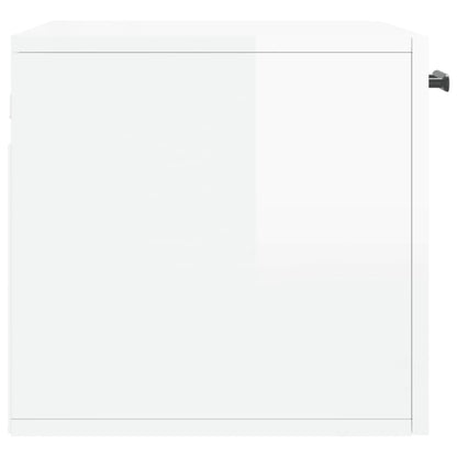 vidaXL Armoire murale blanc brillant 60x36,5x35 cm Aggloméré