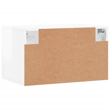 vidaXL Armoire murale blanc brillant 60x36,5x35 cm Aggloméré
