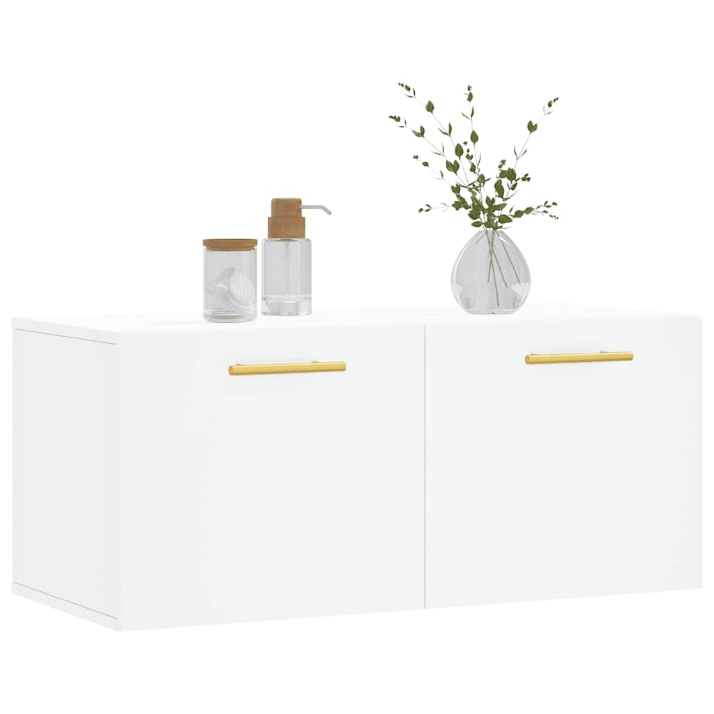 vidaXL Armoire murale blanc 80x36,5x35 cm Aggloméré