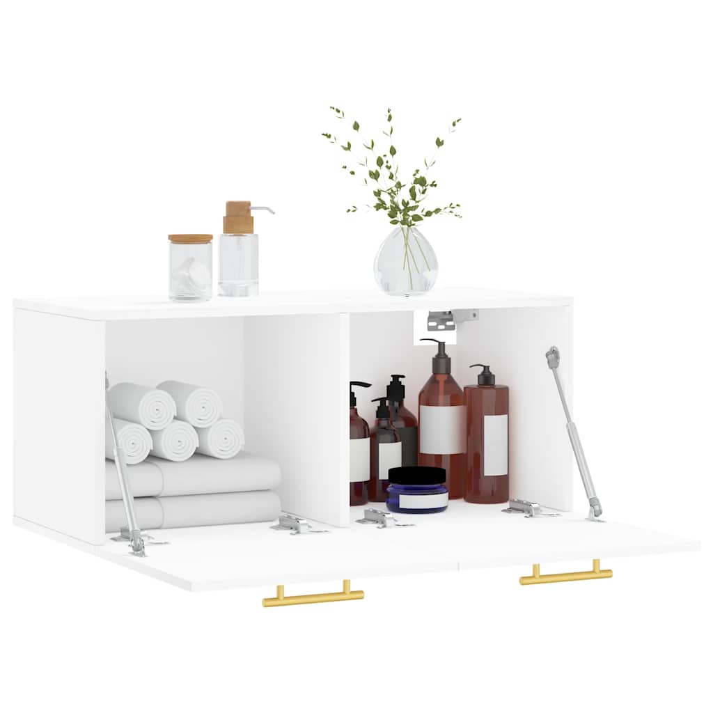 vidaXL Armoire murale blanc 80x36,5x35 cm Aggloméré
