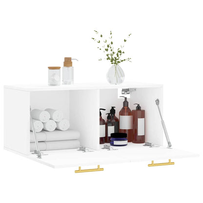 vidaXL Armoire murale blanc 80x36,5x35 cm Aggloméré