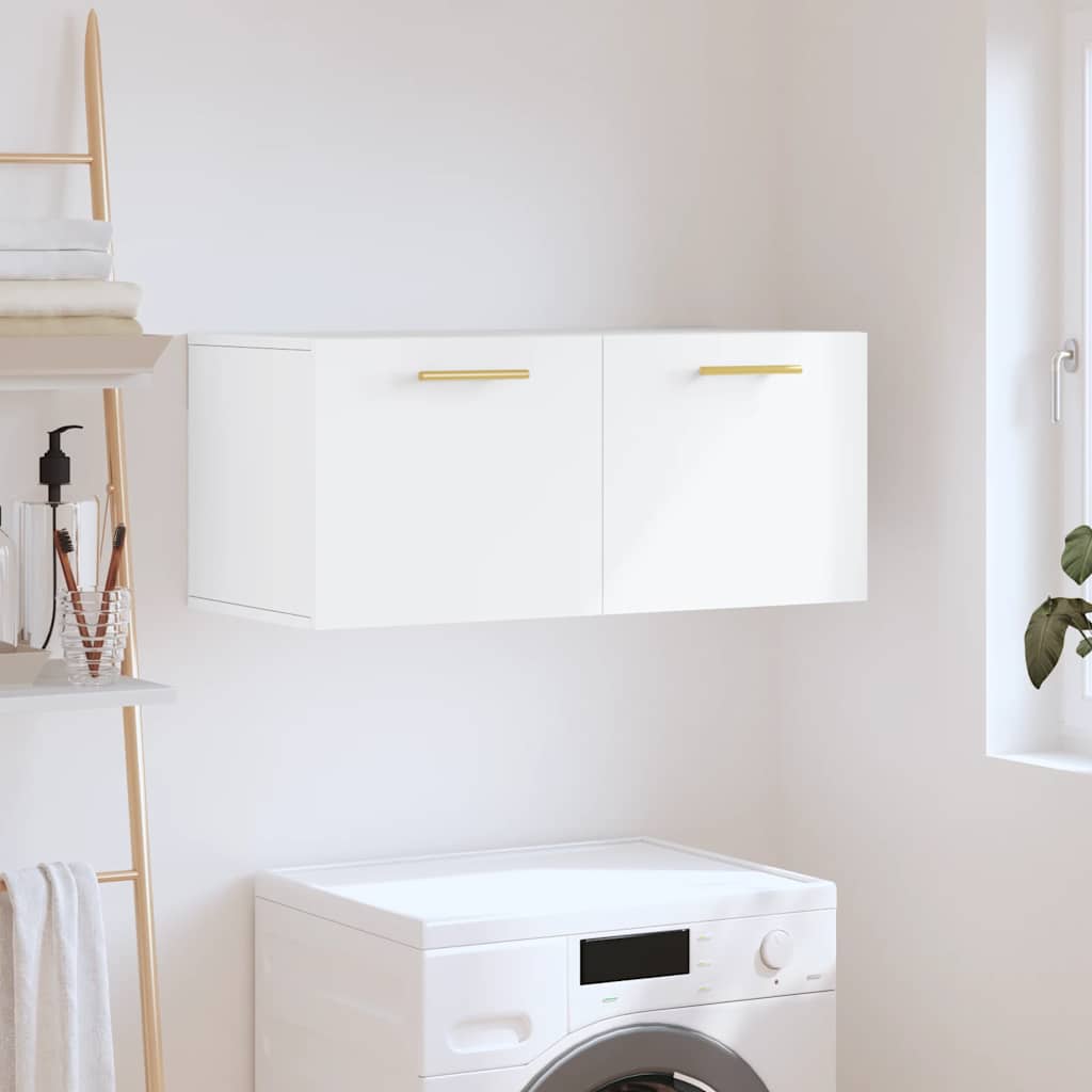 vidaXL Armoire murale blanc 80x36,5x35 cm Aggloméré
