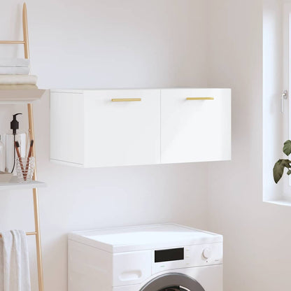 vidaXL Armoire murale blanc 80x36,5x35 cm Aggloméré
