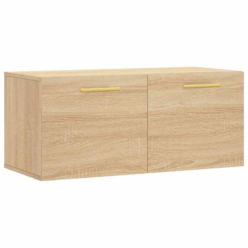 vidaXL Meuble mural chêne Sonoma 80x36,5x35 cm Aggloméré