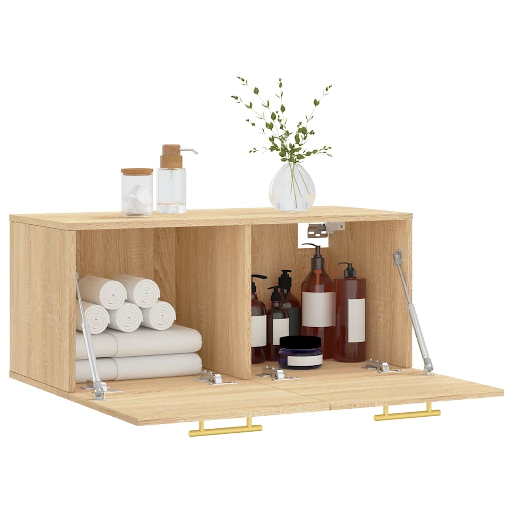 vidaXL Meuble mural chêne Sonoma 80x36,5x35 cm Aggloméré