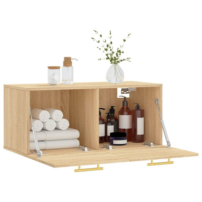 vidaXL Meuble mural chêne Sonoma 80x36,5x35 cm Aggloméré