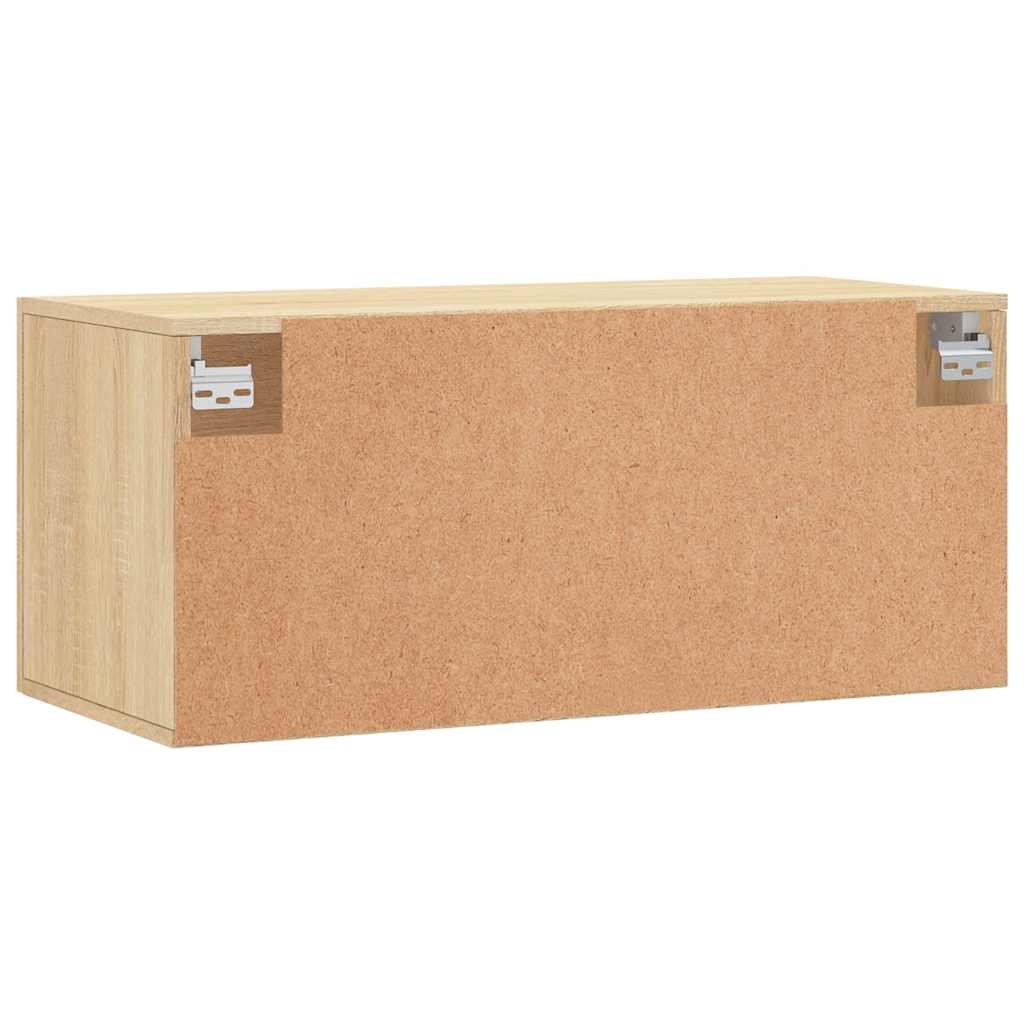 vidaXL Meuble mural chêne Sonoma 80x36,5x35 cm Aggloméré