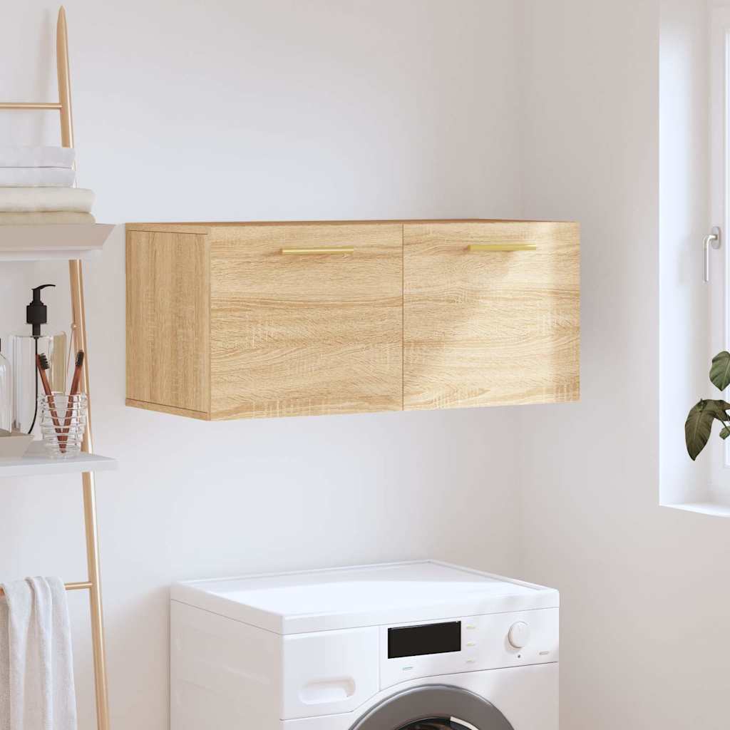 vidaXL Meuble mural chêne Sonoma 80x36,5x35 cm Aggloméré