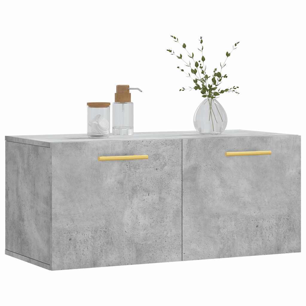 vidaXL Armoire murale gris béton 80x36,5x35 cm Aggloméré