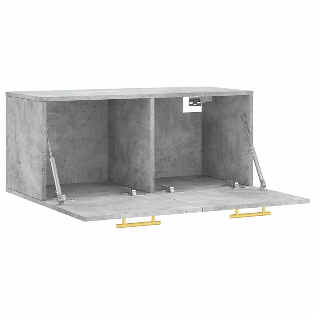 vidaXL Armoire murale gris béton 80x36,5x35 cm Aggloméré