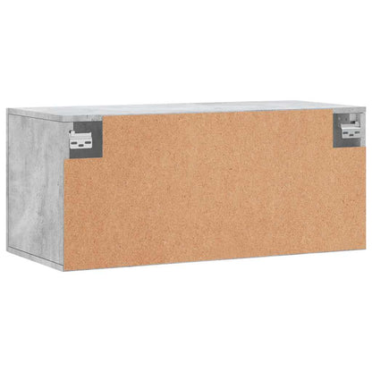 vidaXL Armoire murale gris béton 80x36,5x35 cm Aggloméré