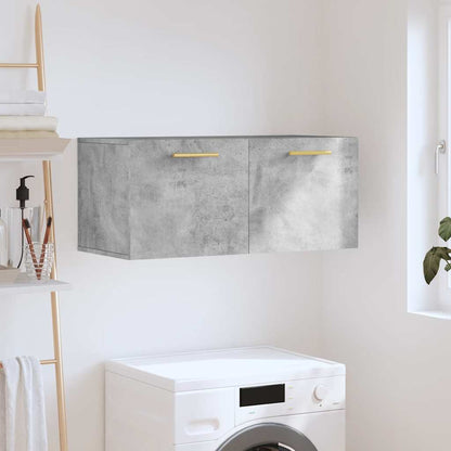 vidaXL Armoire murale gris béton 80x36,5x35 cm Aggloméré