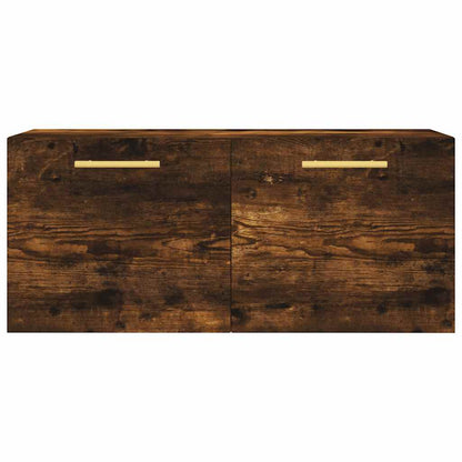 vidaXL Armoire murale chêne fumé 80x36,5x35 cm bois d'ingénierie