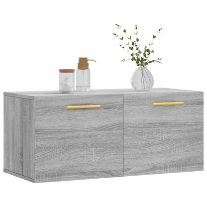 vidaXL Wandschrank Grau Sonoma 80x36,5x35 cm Holzwerkstoff