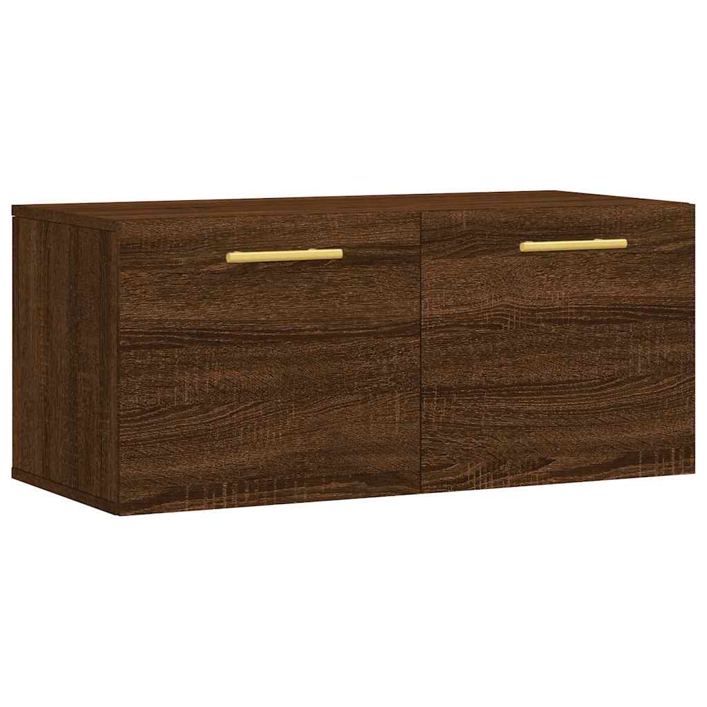 vidaXL Armoire murale aspect chêne marron 80x36,5x35 cm en bois d'ingénierie