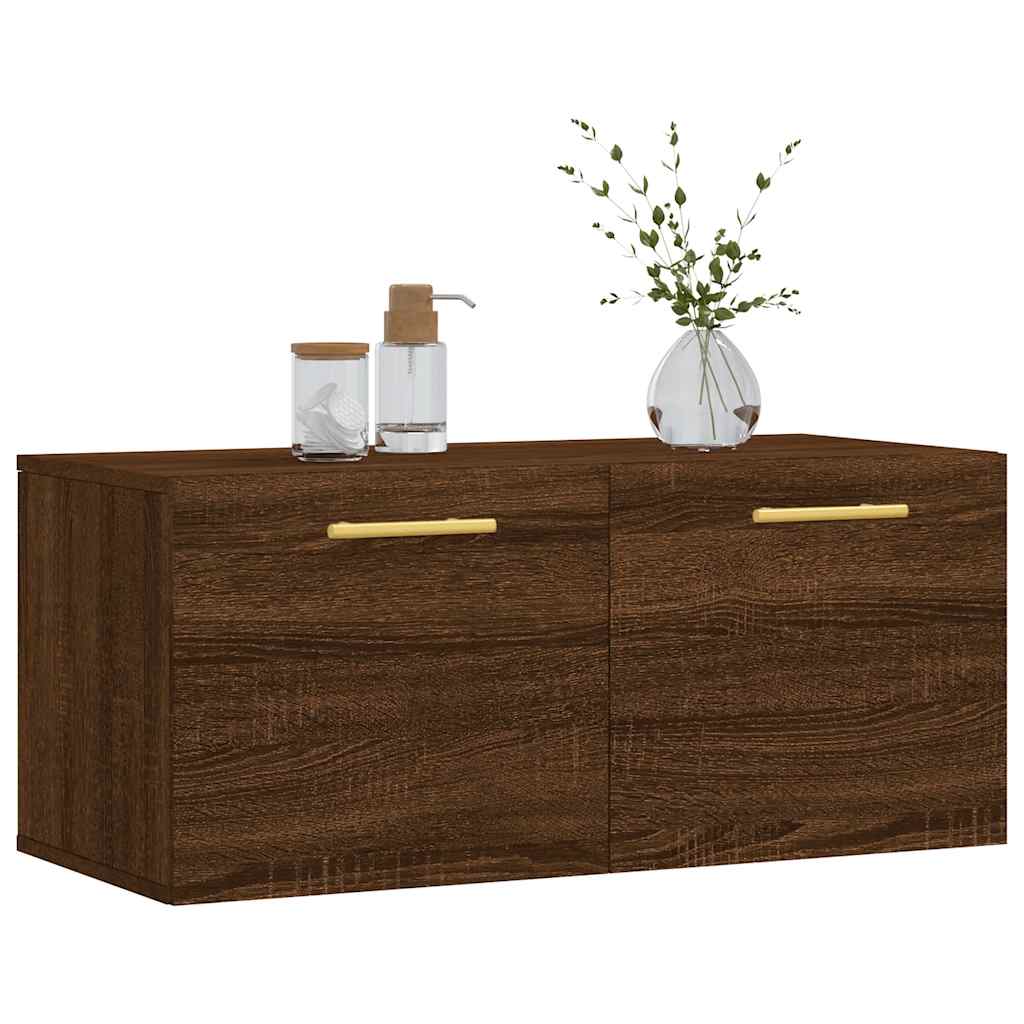 vidaXL Armoire murale aspect chêne marron 80x36,5x35 cm en bois d'ingénierie