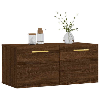 vidaXL Armoire murale aspect chêne marron 80x36,5x35 cm en bois d'ingénierie