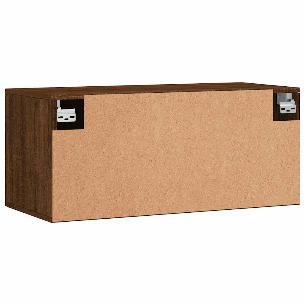 vidaXL Armoire murale aspect chêne marron 80x36,5x35 cm en bois d'ingénierie
