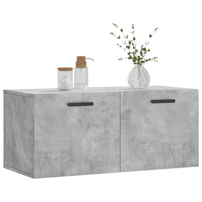 vidaXL Armoire murale gris béton 80x36,5x35 cm Aggloméré