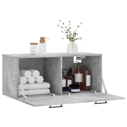 vidaXL Armoire murale gris béton 80x36,5x35 cm Aggloméré