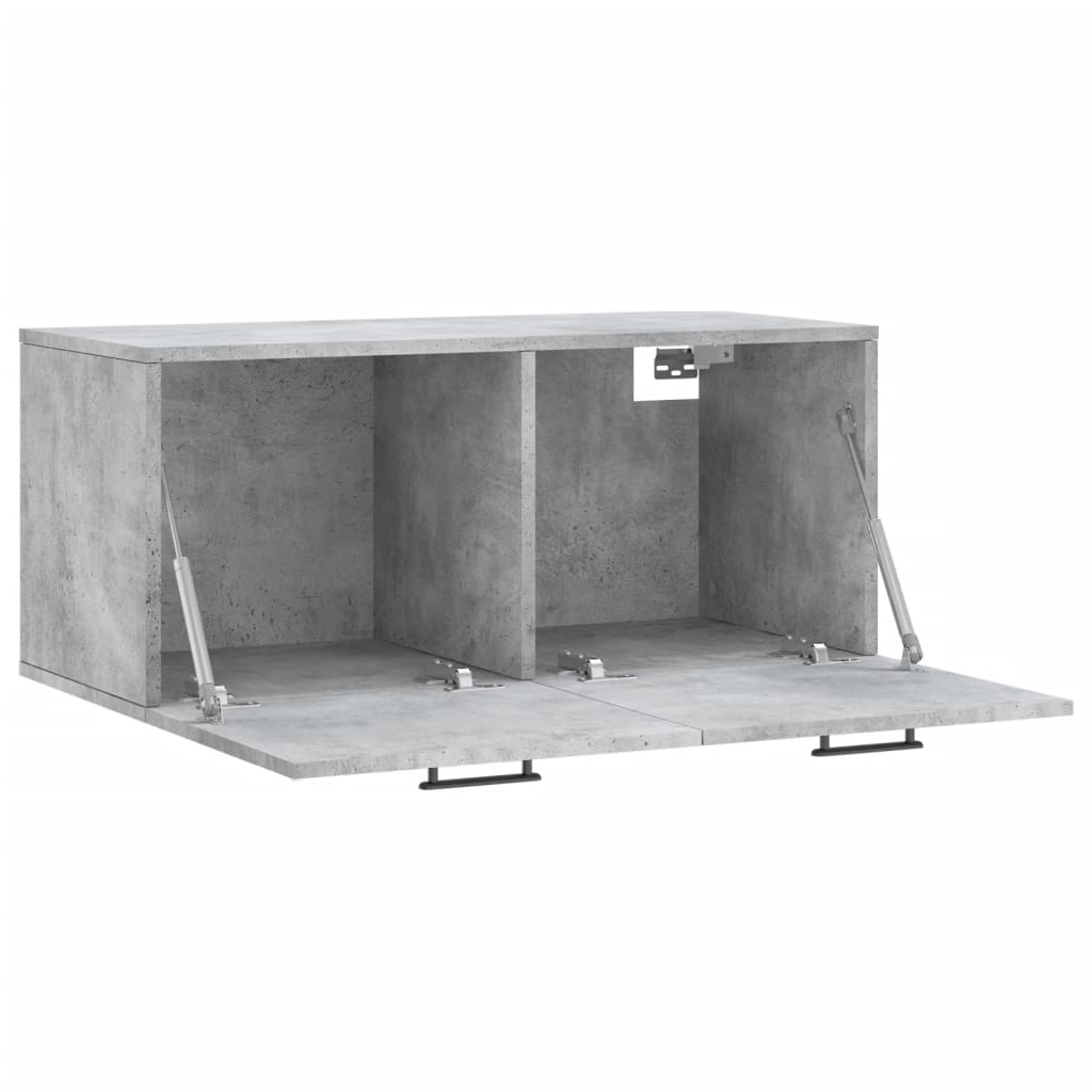 vidaXL Armoire murale gris béton 80x36,5x35 cm Aggloméré