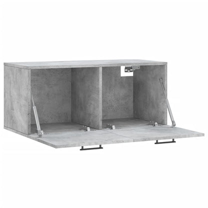 vidaXL Armoire murale gris béton 80x36,5x35 cm Aggloméré