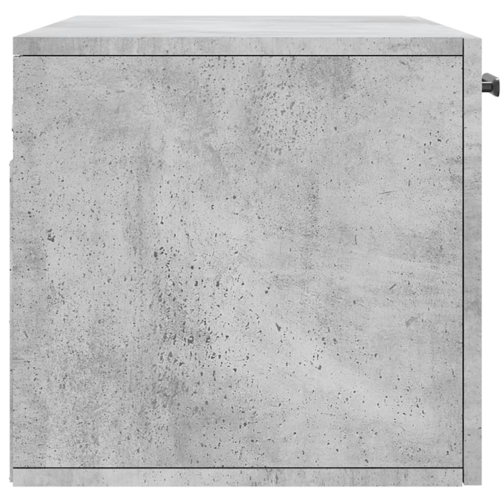 vidaXL Armoire murale gris béton 80x36,5x35 cm Aggloméré