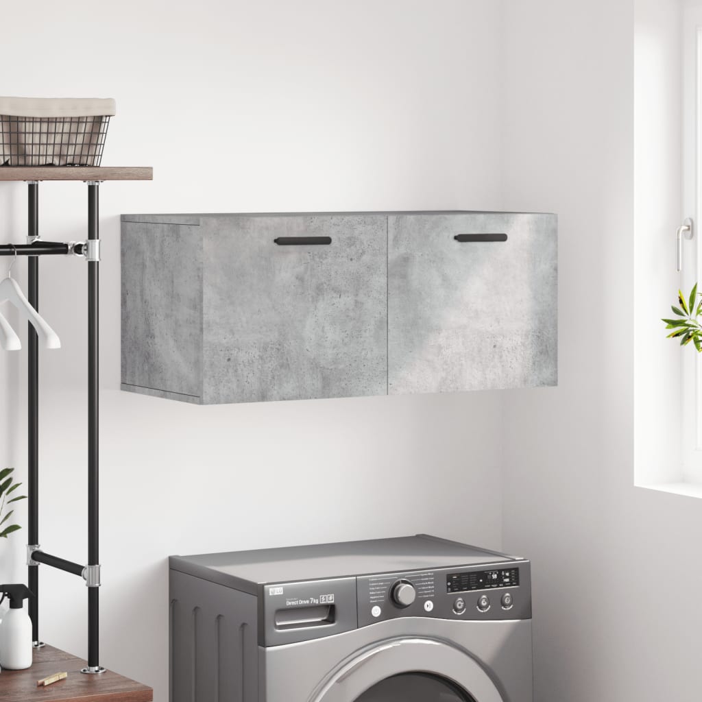vidaXL Armoire murale gris béton 80x36,5x35 cm Aggloméré