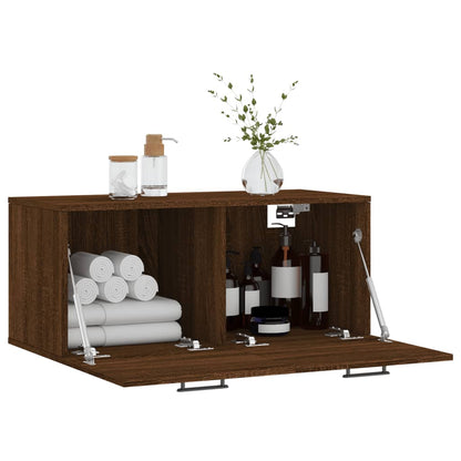 vidaXL Armoire murale aspect chêne marron 80x36,5x35 cm en bois d'ingénierie