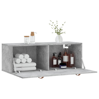 vidaXL Armoire murale gris béton 100x36,5x35 cm Aggloméré