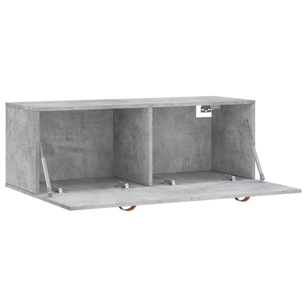 vidaXL Armoire murale gris béton 100x36,5x35 cm Aggloméré