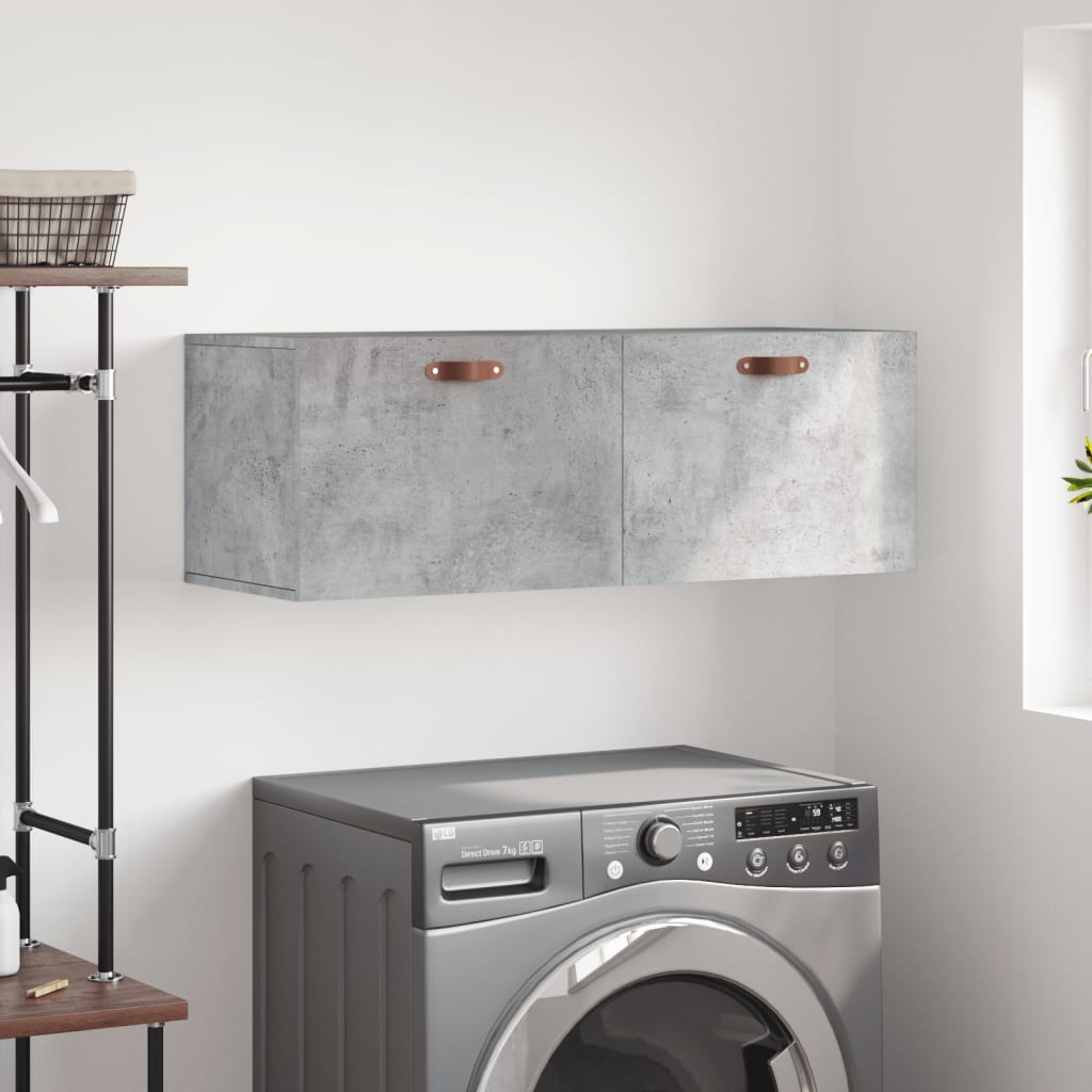 vidaXL Armoire murale gris béton 100x36,5x35 cm Aggloméré
