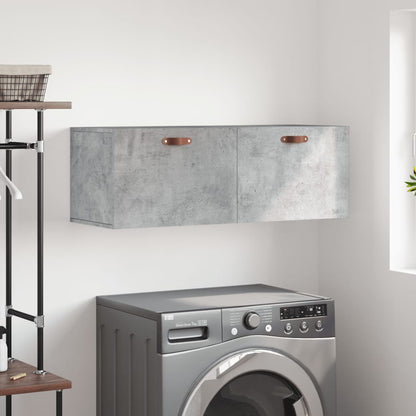 vidaXL Armoire murale gris béton 100x36,5x35 cm Aggloméré