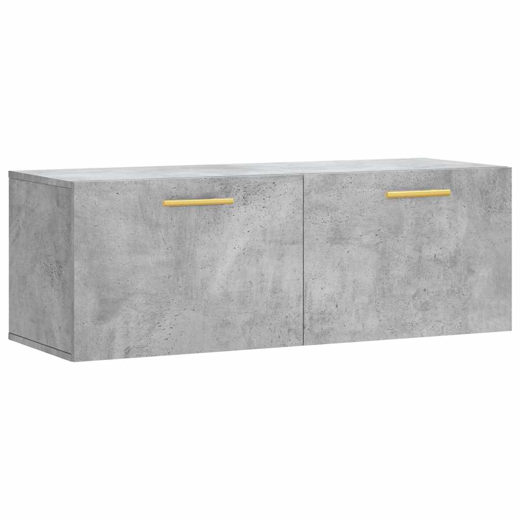 vidaXL Armoire murale gris béton 100x36,5x35 cm Aggloméré