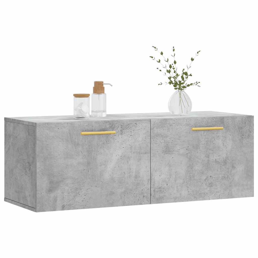 vidaXL Armoire murale gris béton 100x36,5x35 cm Aggloméré