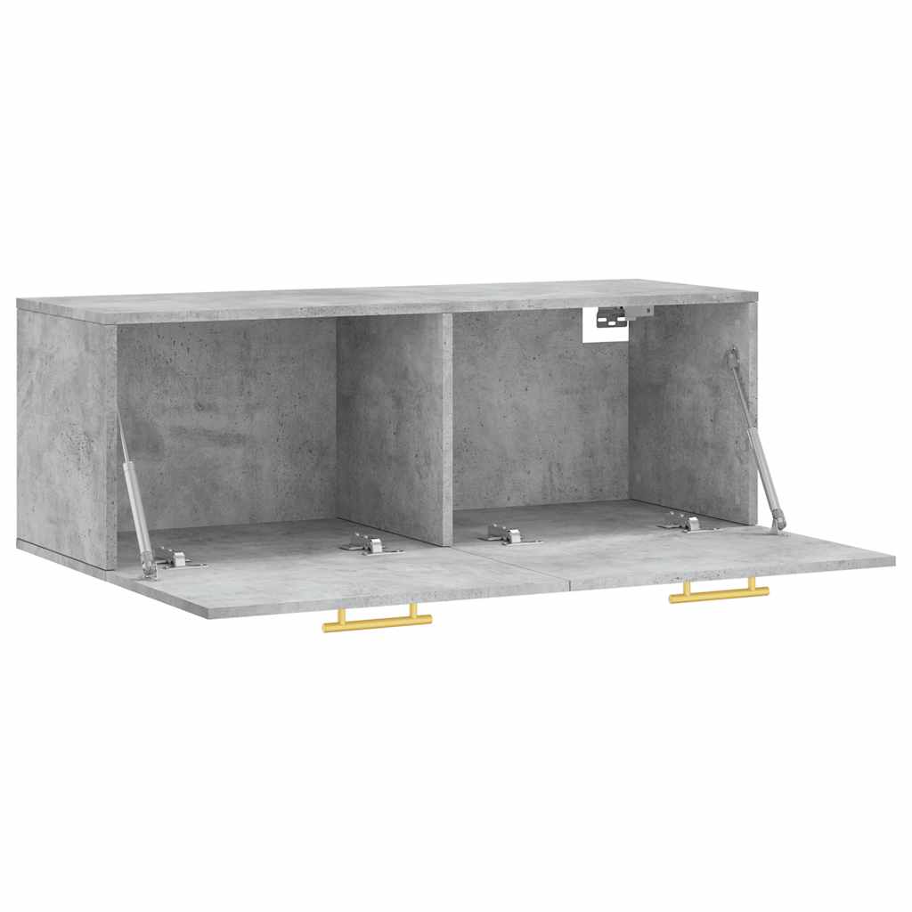 vidaXL Armoire murale gris béton 100x36,5x35 cm Aggloméré