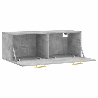 vidaXL Armoire murale gris béton 100x36,5x35 cm Aggloméré
