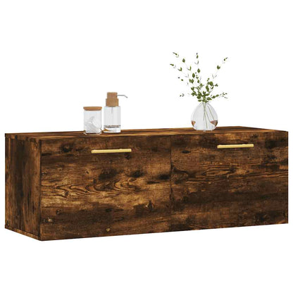 vidaXL Meuble haut mural chêne fumé 100x36,5x35 cm bois d'ingénierie