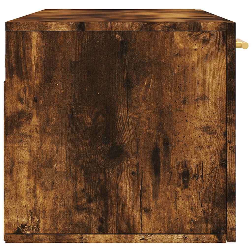vidaXL Meuble haut mural chêne fumé 100x36,5x35 cm bois d'ingénierie