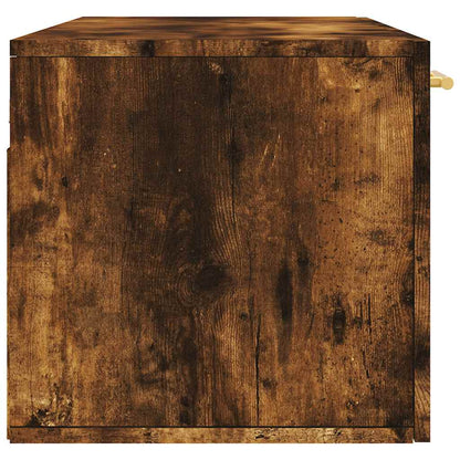 vidaXL Meuble haut mural chêne fumé 100x36,5x35 cm bois d'ingénierie