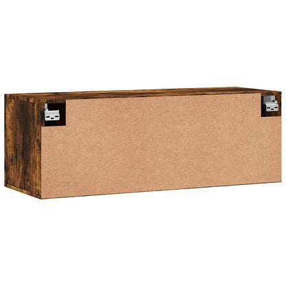 vidaXL Meuble haut mural chêne fumé 100x36,5x35 cm bois d'ingénierie